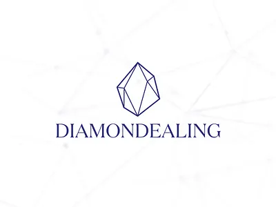 Diamondealing Logo branding diamond diamond logo diamondealing diamondealing.com stone