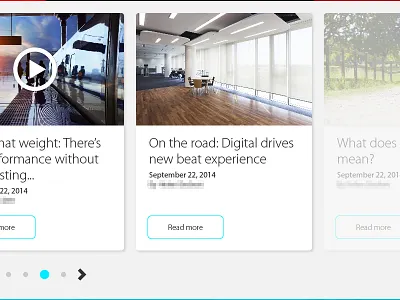 Article drawer arrow article date news pagination panel slider video widget