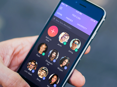 Hot Lists screen app concept gradient ios iphone iphone 6