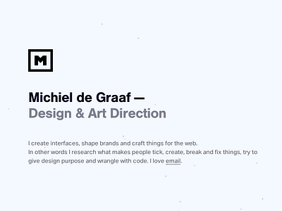 michieldegraaf.com css html web webdesign website