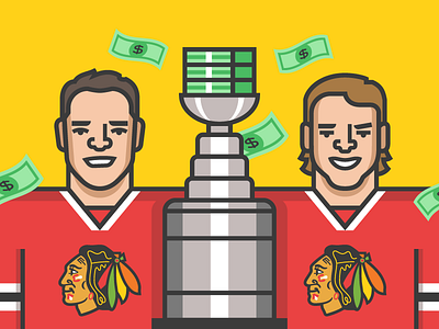 Blackhawks blackhawks chicago hockey illustration jonathan toews nhl patrick kane portrait sports stanley cup vector