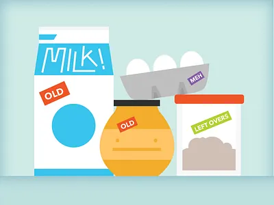 Sad Food eggs food leftovers meh milk mustard old