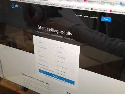 Sign Up Man! clean delivery design ecommerce form launch local pikfly sign up