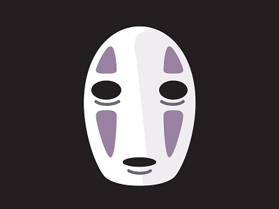 No Face (3 of 4) button crop ghibli graphic illustration no face pin princess spirited away