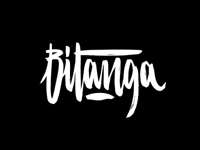 Bitanga brush calligraphy lettering logo t shirt typography