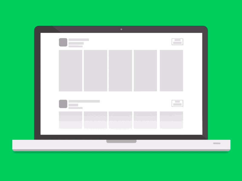 Infinite Scrolling flat gif infinite scroll keynote macbook scroll sketchapp web