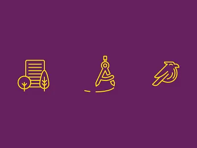 Website Icons bird building compass design flat icon iconic outline website