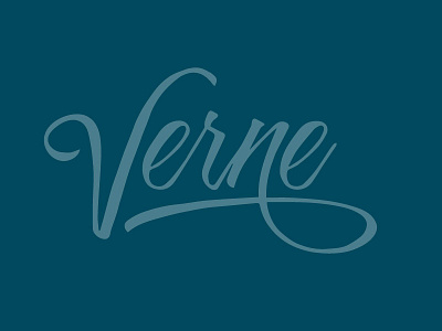 Verne blue brand julio verne logo proposal risotto font signature verne