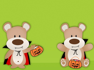 Ringo teddy bear bear cute dracula green halloween illustration mexico pumpkin ringo teddy treat trick