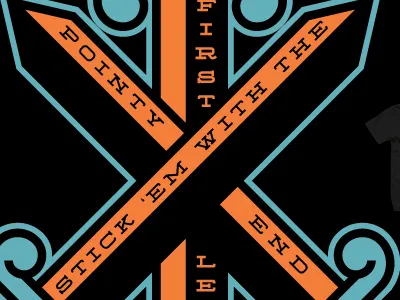 Pointy End lettering t shirt tee tshirt typography woot