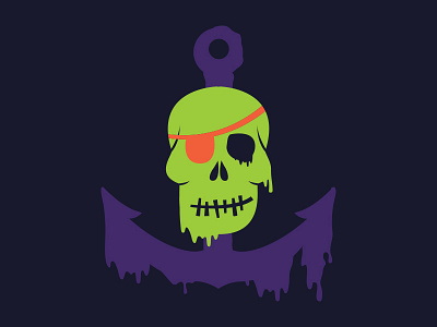 Halloween Skull & Anchor anchor halloween horror pirate scary skull