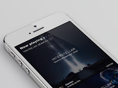 Movie App app ios iphone menu mobile movie tickets ui