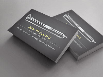 Trumpet Business Cards baroque business card trumpet