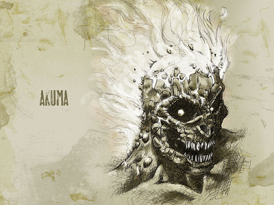 #31DaysOfMonsters DAY 10: Akuma 31daysofmonsters akuma demon evil illustration monster
