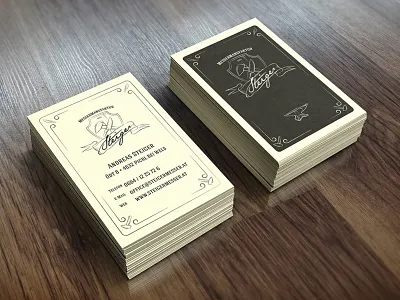 Visitenkarten für Messermanufaktur Steiger business cards duplex manufacturer visitenkarten