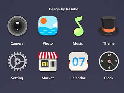 An exercise color icon theme