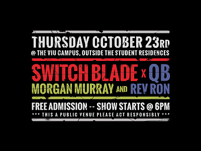 VIU Hip-Hop Show morgan murray qb rev ron switch blade type work vancouver island university