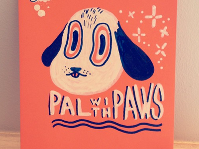 Puppy Painting Warm Up Doodle cute dog illustration painting paintpen puppy