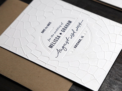 Save The Date chicago envelopes invitations kraft letterpressed wedding