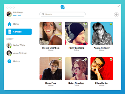 Skype for Mac Redesign flat mac os x osx redesign skype