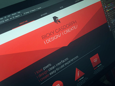 Portfolio - initial design black cv design interface orange portfolio resume ui user ux web web design