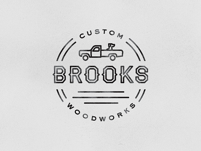 Killed logo concept brooks circle dog identity illustration logo stamp truck wood woodworks