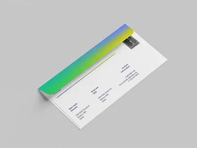 Standard Size Envelope for COGDesign abstract branding branding and identity clean custom design dribbble envelope gradient graphic design identity letter logo logo design minimal mockups modern simple type typography