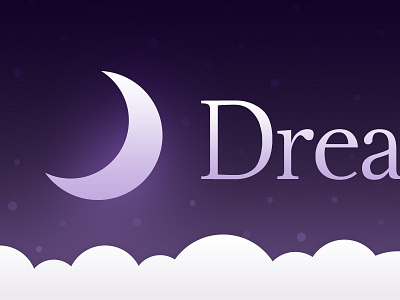 Dreameo app banner (fragment) app banner clouds crescent moon stars