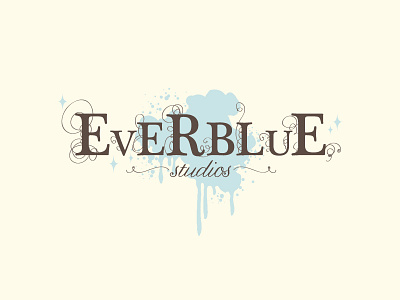 Everblue Studios: Logo, branding, collateral brand brandidentity design lettering logo pretty