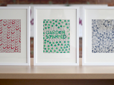 Veggie Stamping pattern printmaking stamping textiles