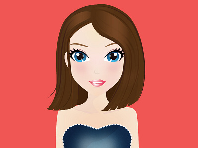 Girl beautiful beauty fashion girl hair illustration make pretty style up woman young girl
