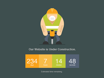 Jackhammer animated coming soon svg under construction