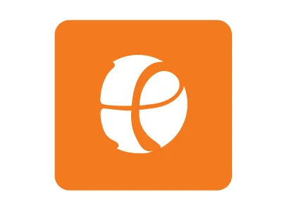 hp branding flat logo orange script