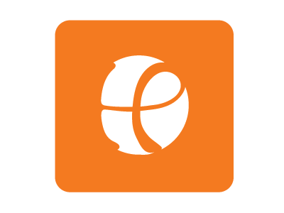 hp branding flat logo orange script