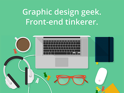 Portfolio Illustration bears computer design desk glasses graphic gummie headphones illustration macbook portfolio web
