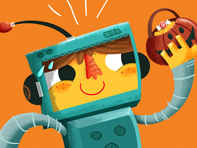 Costume Quest - Robot candy cartoon double fine halloween illustration videogame