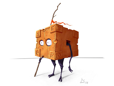 How My Mind Works character creature cube ipad procreate