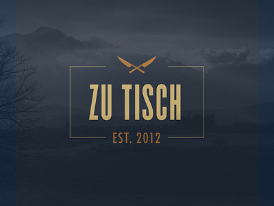 Zu Tisch Logo logo type typography