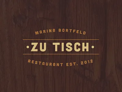Zu Tisch Logo logo type typography