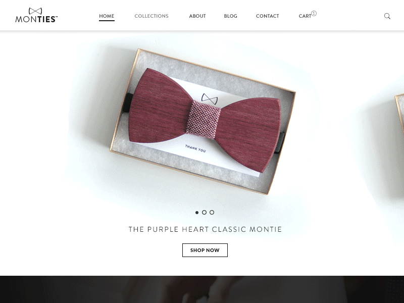 Monties Redesign WIP apparel branding ecommerce fashion interaction design neckwear redesign retail user experience web design