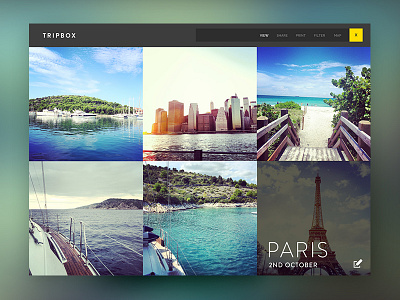 Tripbox album graphic design holidays instagram interaction interface photos picture travel userexperience