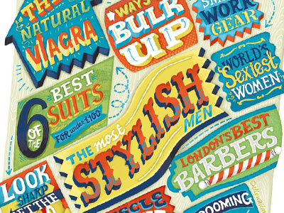Lettering Headlines editorial font hand lettering headline humour illustration lettering magazine poster quirky typeface typography