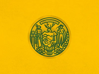 Idaho Seal badge crest emblem idaho license plate logo rinker seal state plate