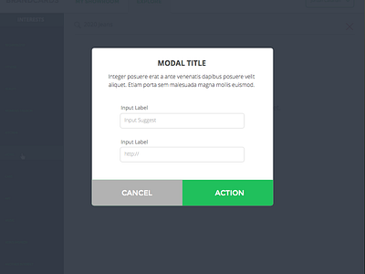 Modal View button forms input modal ui design web application web design