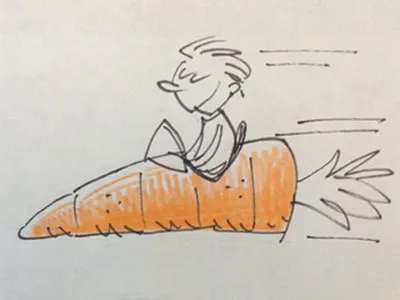 Speeder carrot boy carrot humor inktober speeder