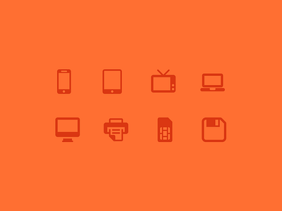 Hardware Icons computer floppy disk icon icons laptop phone printer save simcard tablet tv