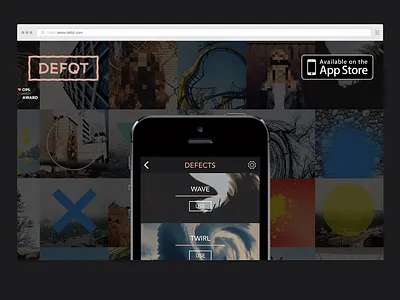 defqt iphone app [website] app landing page one page page responsive design site web website