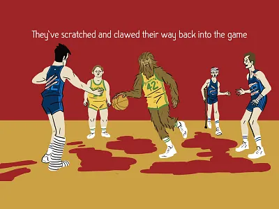 They've Scratched And Clawed Their Way Back Into This One athletes basketball bleacher report editorial illustration illustration michael j. fox sports teen wolf