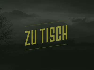 Zu Tisch Logo logo type typography