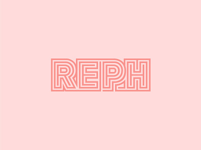 REPH Branding branding linear lines logo maze reales reject rejected stamp vector